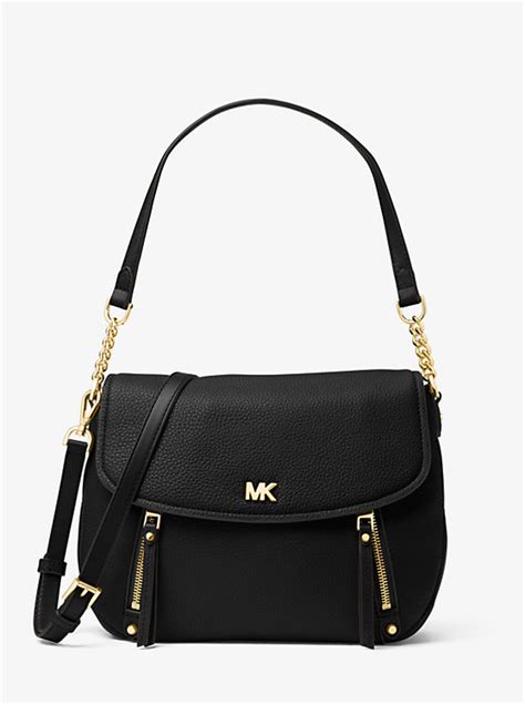 evie medium leather backpack michael kors|Evie Medium Pebbled Leather Shoulder Bag .